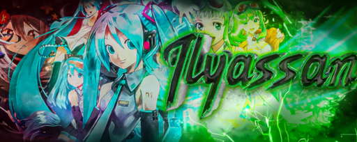 Bannière Vocaloid verte Ilyassan