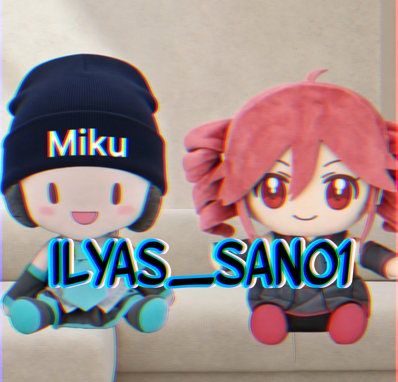 Peluches Miku et Kasane Teto
